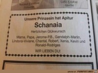 Unsere Prinzessin hat Abi