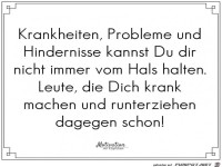 Krankheiten Probleme und Hindernisse