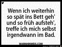 Zu sp�t ins Bett