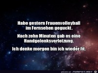 Frauenvolleyball geguckt
