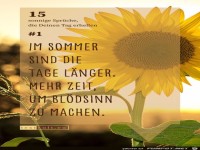Im Sommer sind die Tage laenger