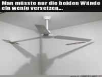 Ventilator zu nahe an der Wand