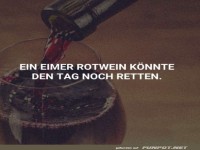 Ein Eimer Rotwein knnte den Tag retten