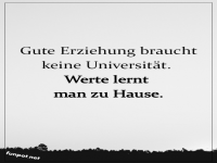 Werte werden zu Hause vermittelt