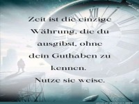 Weise Worte ber die Bedeutung der Zeit