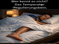 Wenn das Bein das Thermostat spielt