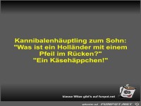 Kannibalenh�uptling zum Sohn