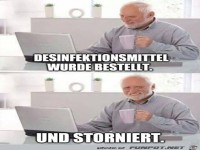Desinfektionsmittel sind weg