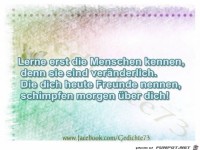 lerne erst die menschen kennen