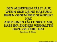 Den Menschen fällt auf...