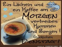 Ein Laecheln und ein Cafe