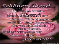 Herzliche Gre zum Abend