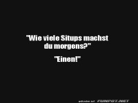 Lustige Morgensitzup-Konversation