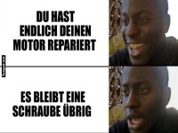 Wenn eine Schraube �brig bleibt