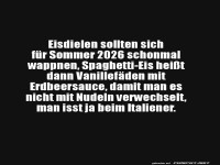 Spaghetti-Eis: Nudeln oder Nachtisch?