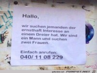 Interesse an einem Dreier...
