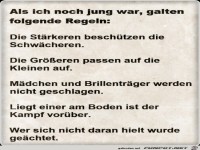 Frher galten folgende Regeln