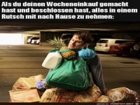 Wocheneinkauf auf einmal tragen