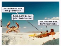 Witziges Gesprch mit einem Urzeitkrebs