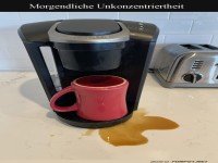 Versch�tteter Kaffee am Morgen