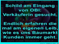 Schild bei OBI