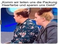 Teilen von Haarfarbe f�r Ersparnisse