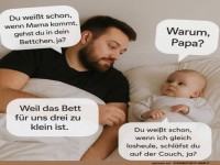 Papa erfhrt seine Grenzen im Familienbett!