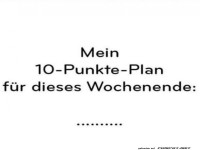 Wochenendpl�ne: Der leere Masterplan!