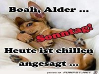 Sonntag - heute wird gechillt