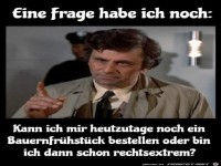 Er hat immer noch eine Frage