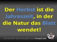 Das Blatt wendet sich im Herbst