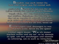 bewahre was auch immer du hast