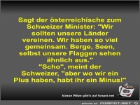 Sagt der österreichische zum Schweizer Minister