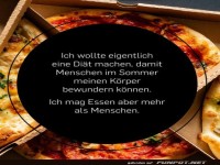 Lustiges Zitat �ber Di�t und Essen
