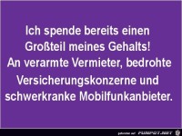 Spende meines Gehalts