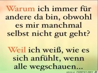 Warum ich immer fuer andere da bin