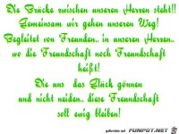 die Bruecke zwischen unseren Herzen steht.....