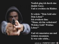 der Räuber in der dunklen Gasse...