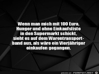 Mit Hunger einkaufen gehen