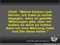 Chef: Meine Damen und Herren