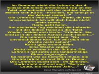 Im Sommer steht die Lehrerin der 4