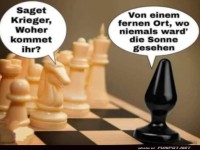 Schachfiguren im poetischen Dialog