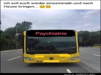 Bus mit witziger Zielanzeige