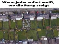 Erkennbare Party aus der Vogelperspektive