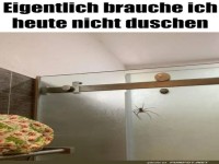 Duschpause wegen unerwartetem Besuch