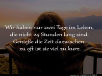 Nur zwei Extratage? Kein Wunder, es f�hlt sich knapp!