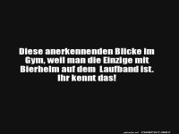 Bierhelm im Fitnessstudio