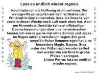 Lass es endlich wieder regnen
