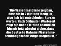 Die Waschmaschine und ihre Zeitangaben