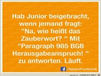 Wie heisst das Zauberwort